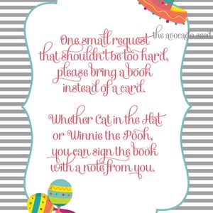 Olé Olé una niña está en camino! Mexicano español Fiesta Baby Shower poner un inserto de libro - DIY impresión o impresiones profesionales