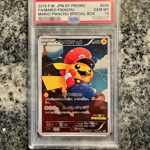 Mario Pikachu #294/XY-P Tarjeta PROXY con Grado de Certificación