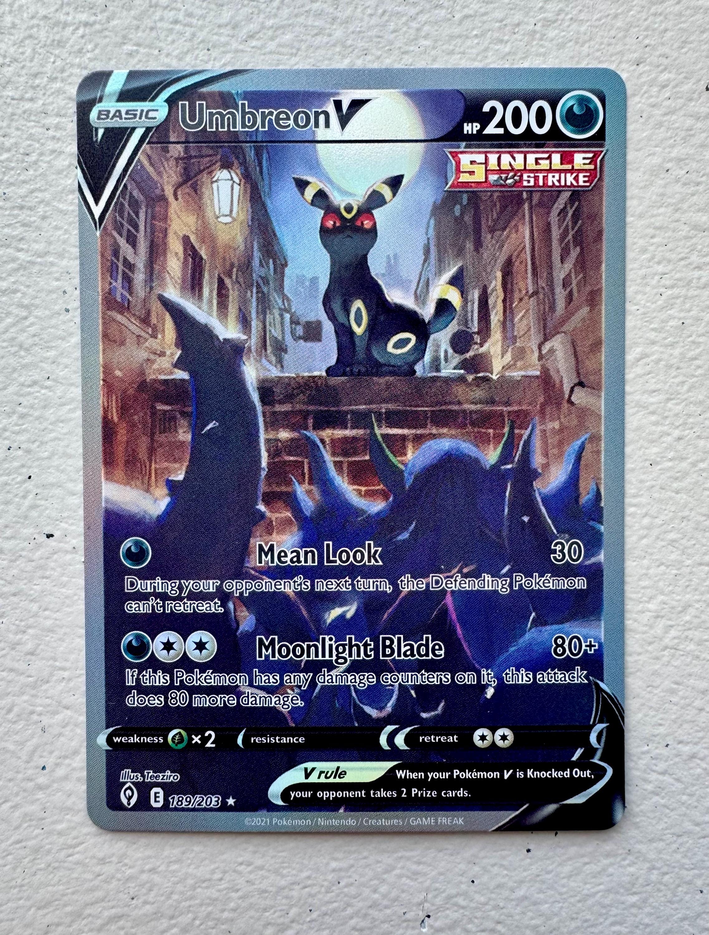 Umbreon V Alt Art Evolving Skies PROXY Card - Etsy