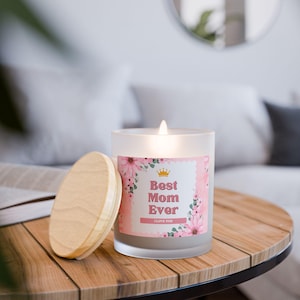 Best Mom Ever Candle, Floral Scented Gift, Mother&#39;s Day Decor, Home Fragrance, Personalized Candle, Gift for Mom