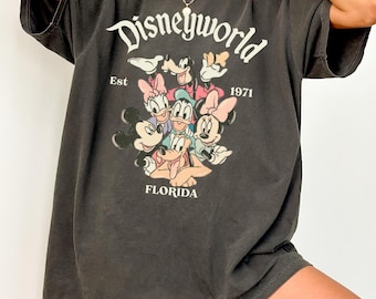 Retro Disneyworld Florida Comfort Color Shirt, Disneyworld Est 1971 Tee, Mickey And Friends Sweatshirt, Walt Disney World Vacation Gift MC11