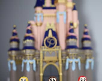 Princess Wooden Peg Doll Trio - Belle, Ariel, Rapunzel