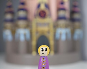 Princess Rapunzel Wooden Peg Doll