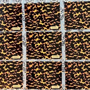 NEW Personalized Mahjong Card Sticker Tortoise Shell Personalized Mahjong Card Sticker or Insert Monogrammed Mahjong Card Cover image 8