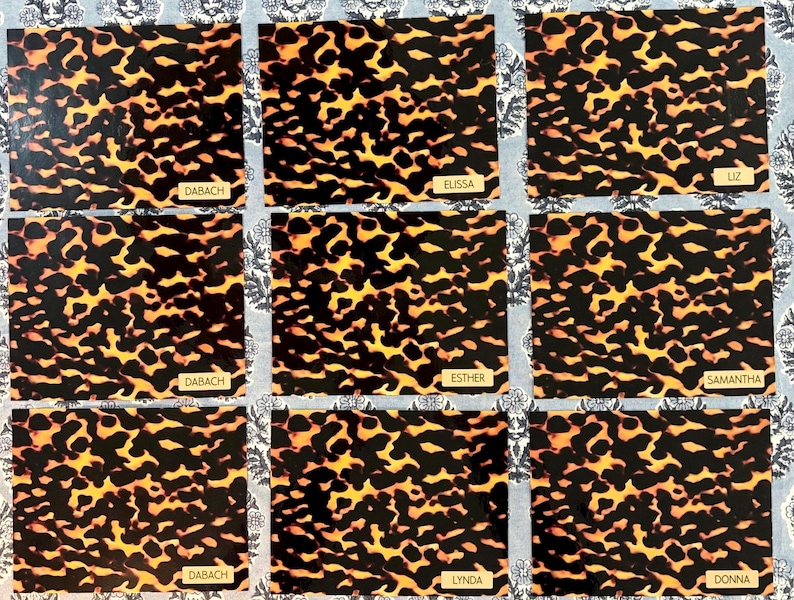 NEW Personalized Mahjong Card Sticker Tortoise Shell Personalized Mahjong Card Sticker or Insert Monogrammed Mahjong Card Cover image 8