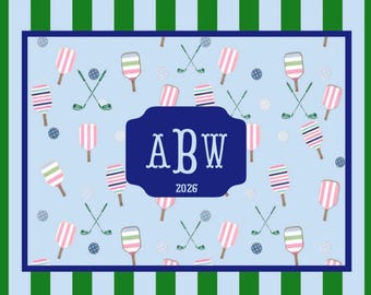 NEW Personalized Mahjong Card Sticker or Insert Monogrammed Mahjong Card Cover Pickleball and Golf