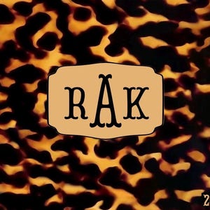 NEW Personalized Mahjong Card Sticker Tortoise Shell Personalized Mahjong Card Sticker or Insert Monogrammed Mahjong Card Cover Fishtail Black