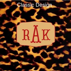 NEW Personalized Mahjong Card Sticker Tortoise Shell Personalized Mahjong Card Sticker or Insert Monogrammed Mahjong Card Cover Classic Fishtail Red