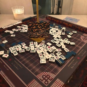 NEW Personalized Mahjong Card Sticker Tortoise Shell Personalized Mahjong Card Sticker or Insert Monogrammed Mahjong Card Cover image 2