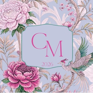 NEW Personalized Mahjong Card Sticker or Insert Floral Monogramed Mahjong Card Sticker or Insert Mahjong Gift Accessory