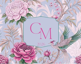 NEW Personalized Mahjong Card Sticker or Insert Floral Monogramed Mahjong Card Sticker or Insert Mahjong Gift Accessory