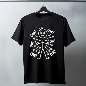 Funny Injury Humor T-Shirt, Gift for Friends, Quirky Outfit, Casual Wear, Perfect for Parties or Birthdays