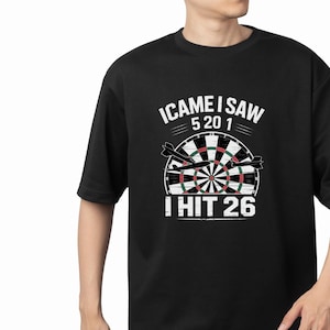 Dartboard Graphic T-Shirt, Casual Wear, Gift for Darts Lovers, Game Night Attire, Unisex Tee, Lightweight Summer Shirt