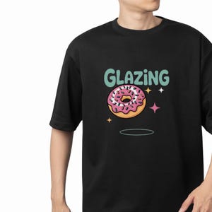 Cute Glazing Donut Unisex T-Shirt, Fun Food Tee, Casual Wear, Birthday Gift, Sweet Treat Shirt, Donut Lover Apparel
