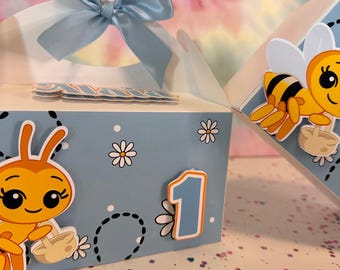 Birthday party boxes you can customize names and colors!