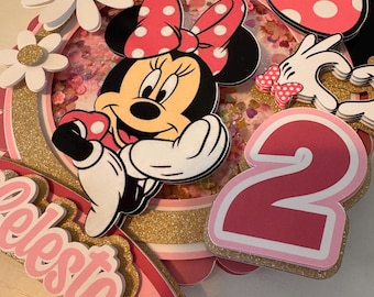 Cake toppers con shaker Minnie Mouse
