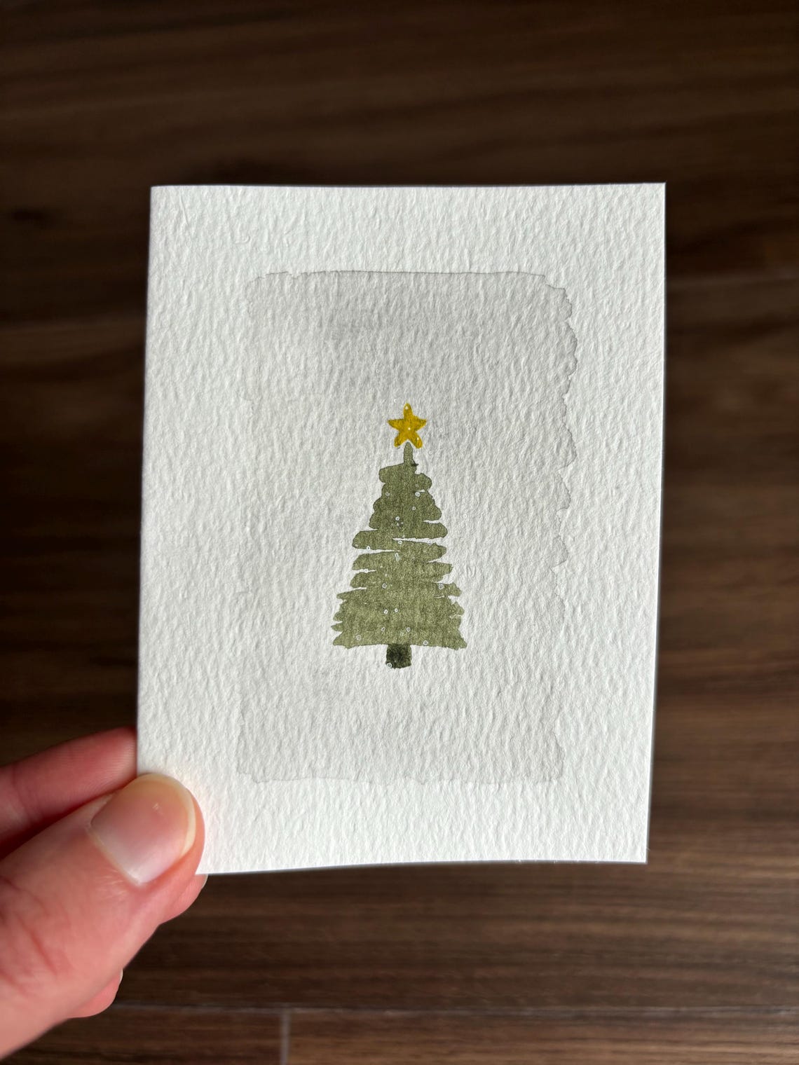 Set of 3 “christmas” Mini Hand Painted Original Watercolor Cards - Etsy
