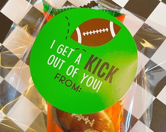 Football Valentine Stickers- READY to Ship