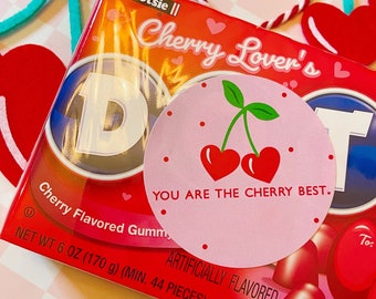 Cherry Valentine Stickers- READY to Ship