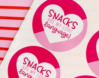 Snacks are my Love Language Stickers- Ready to Ship