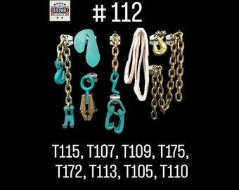 Set# 112 Combo 8pc tool set Auto Body Frame Machine clamp chain plate Nylon Sling
