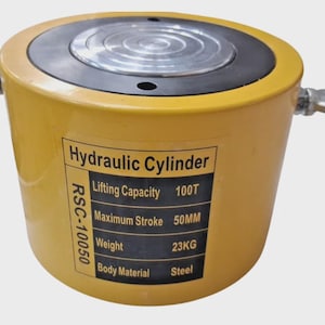 Hydraulic Lift Cylinder 100 Ton (50 mm) Stroke Jack Ram Pressure Pump
