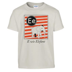E comme Éléphant (T-Shirt ABC) T-shirt classique à col rond pour enfants | Gildan® 5000B