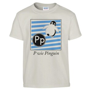 P comme Pingouin (T-shirt ABC) T-shirt classique à col rond pour enfants | Gildan® 5000B