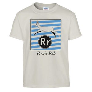 R es para ciervo (camiseta ABC) Camiseta clásica de cuello redondo para niños | Gildan® 5000B