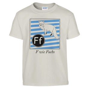 F es para Fox (Camiseta ABC) Camiseta clásica de cuello redondo para niños | Gildan® 5000B