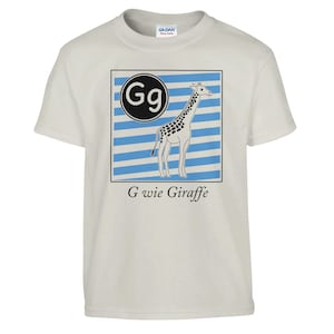 G es para Jirafa (Camiseta ABC) Camiseta clásica de cuello redondo para niños | Gildan® 5000B