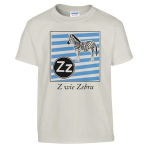 Z like Zebra (Camiseta ABC) Camiseta clásica de cuello redondo para niños | Gildan® 5000B