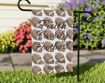 Personalized Football Garden Banner, Custom Family Flag, Outdoor Décor, Fall Decoration, Sports-Themed Garden Sign