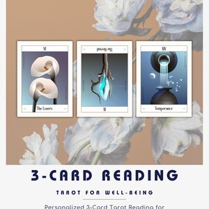 Personalisierte 3-Karten-Tarot-Lesung für Einsicht, Klarheit und emotionale Reflexion