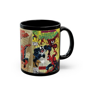 Spider-Man Comic Style Black Mug (11oz image 4