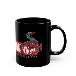 Taza negra de Spider-Man de 325 ml (11 oz) imagen 5