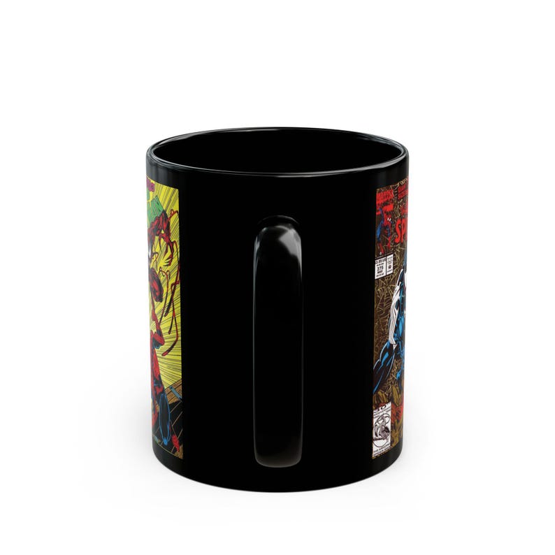Spider-Man Comic Style Black Mug (11oz image 5