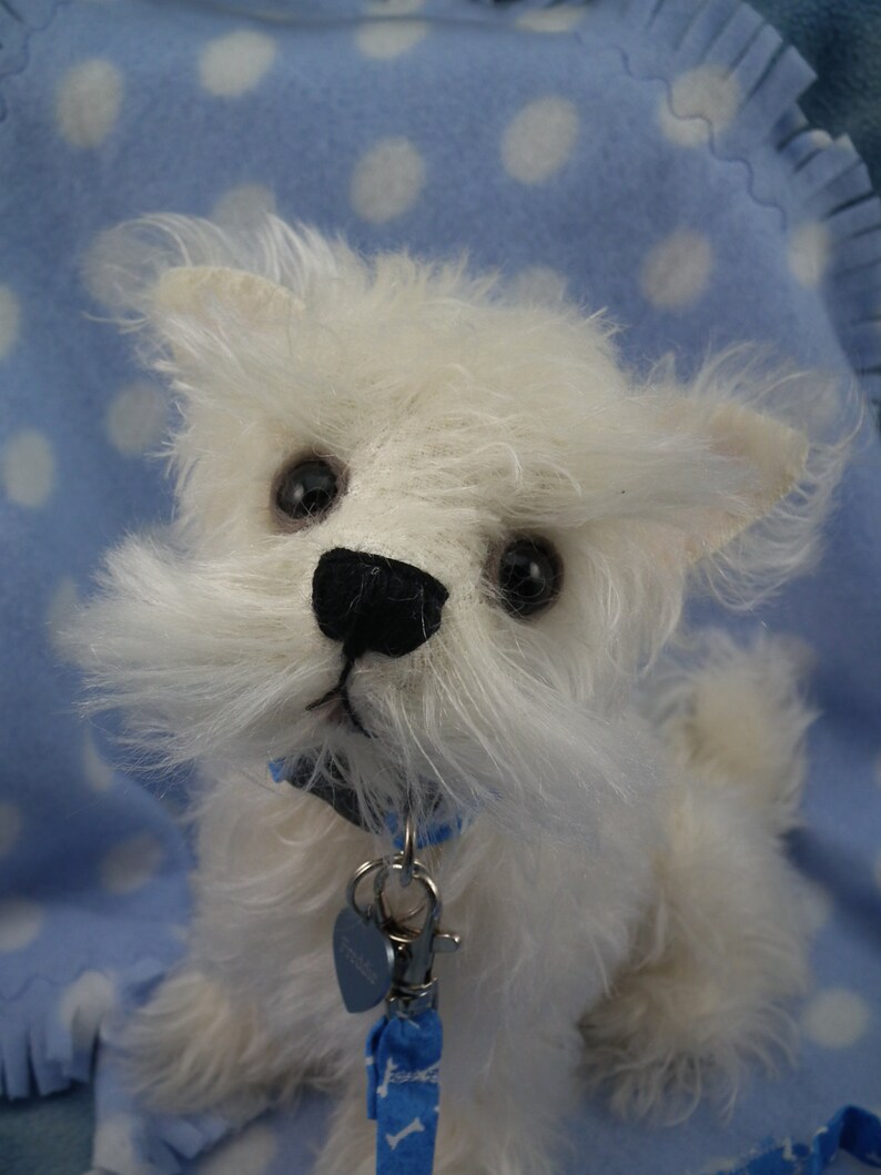 Custom made West Highland White 9 Mohair Dog Soft Sculpture Artist Bear Bramber Bears commission image 1