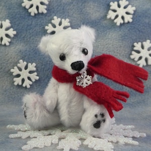 Complete Kit to make your own 3" Miniature Jointed Polar Bear & accessories 'Nanuk' Bramber Bears