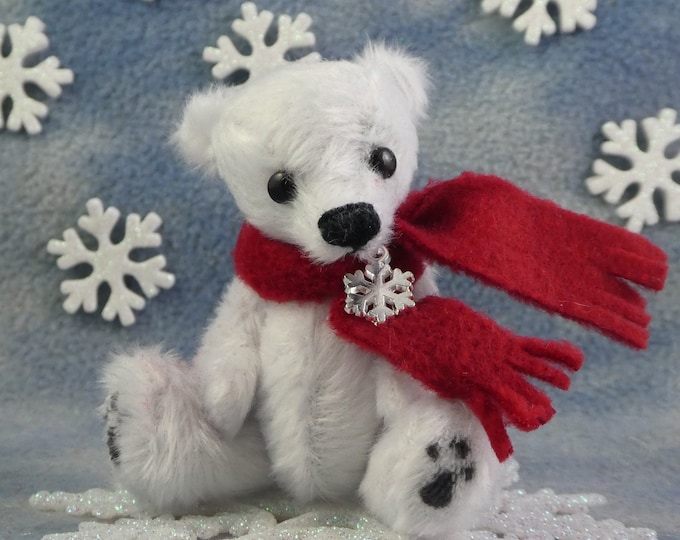 Complete Kit to make your own 3" Miniature Jointed Polar Bear & accessories 'Nanuk' Bramber Bears