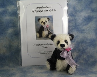 Complete set om je eigen 5" Jointed Mohair Panda Bear 'Lucie' Bramber Bears te maken