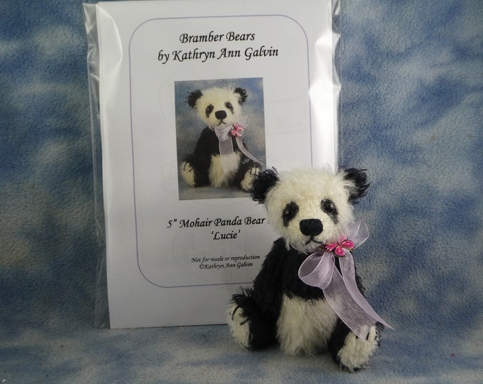 Complete Kit to make your own 5" Jointed Mohair Panda Bear 'Lucie' Bramber Bears