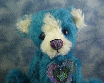 9" Adorable Luxury Mohair & Harris Tweed Artist Bear *Bramber Bears *Tarquin* OOAK