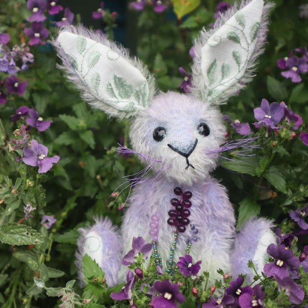 8" Mohair Wildflower Meadow Artist Bunny Rabbit Bear *Bramber Bears *Tabitha* OOAK