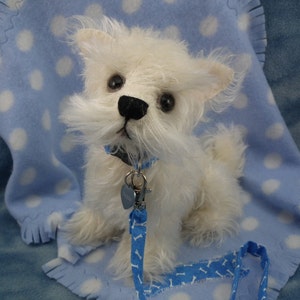 Custom made West Highland White 9 Mohair Dog Soft Sculpture Artist Bear Bramber Bears commission image 2