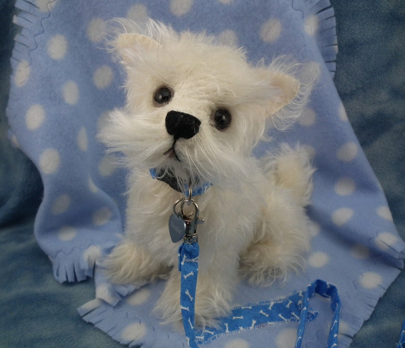 Custom made West Highland White 9 Mohair Dog Soft Sculpture Artist Bear Bramber Bears commission image 2