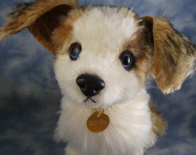 RESERVED Special Order 8" Adorable Soft Sculpture Luxury Mohair Artist Dog by Bramber Bears OOAK * Sadie May