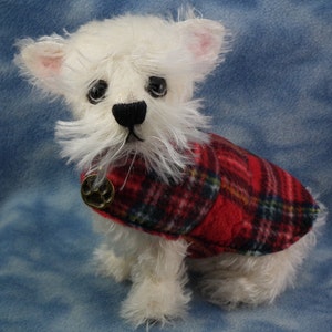 Custom made West Highland White 9 Mohair Dog Soft Sculpture Artist Bear Bramber Bears commission image 4