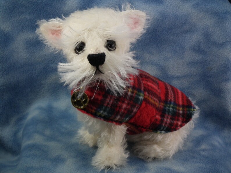 Custom made West Highland White 9 Mohair Dog Soft Sculpture Artist Bear Bramber Bears commission image 4