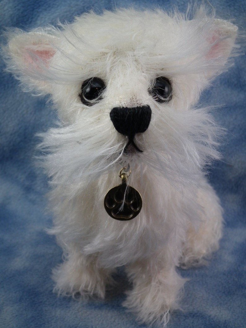 Custom made West Highland White 9 Mohair Dog Soft Sculpture Artist Bear Bramber Bears commission image 3